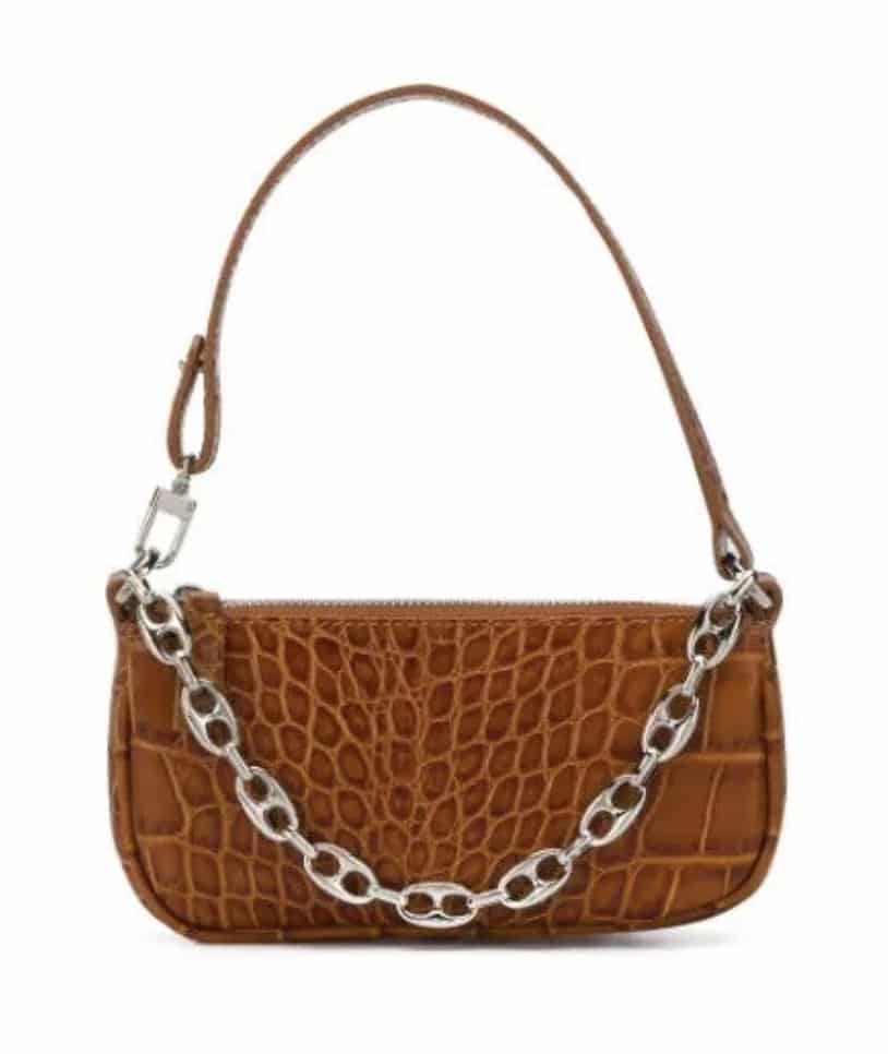 Farfect BY FAR Mini Rachel Crocodile-Effect Shoulder Bag Review