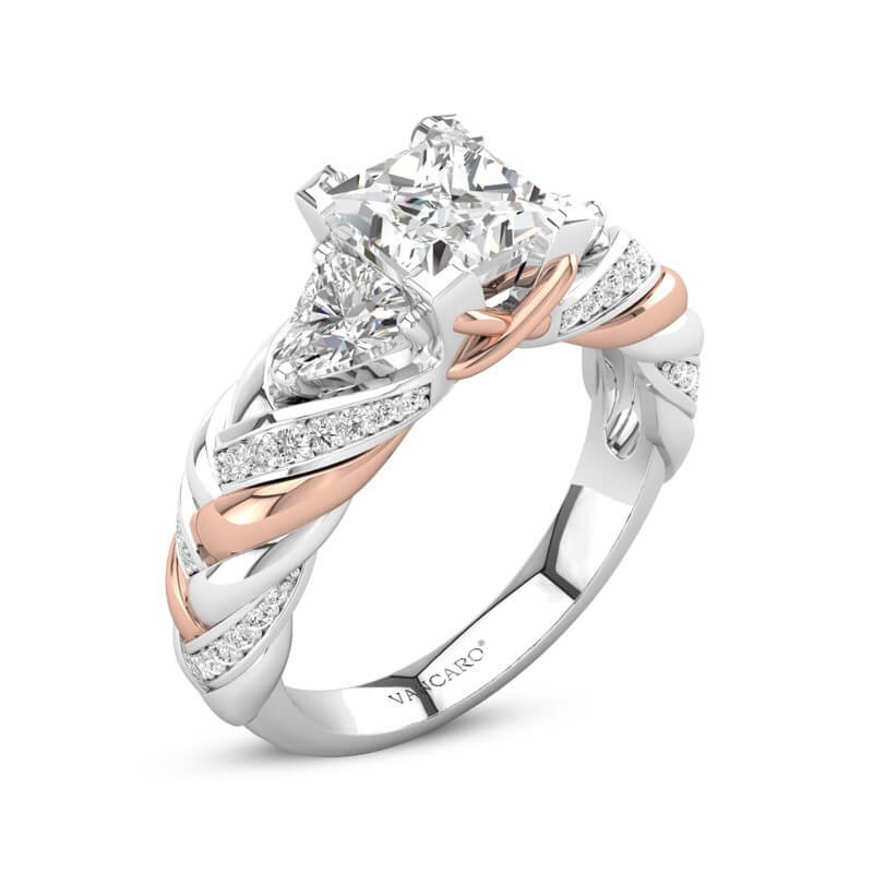 Vancaro Twist Princess Cut Engagement Rings For Women In Rose Gold Review