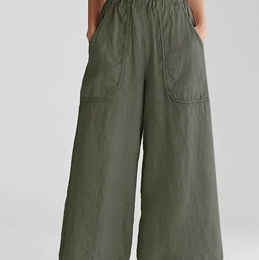 Holapick Loose Wide-Leg Pants With Cotton And Linen Pockets Review