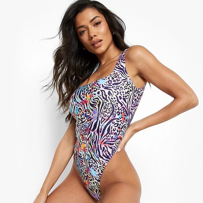 Boohoo Animal Print Scoop Neck Swimsuit Review 