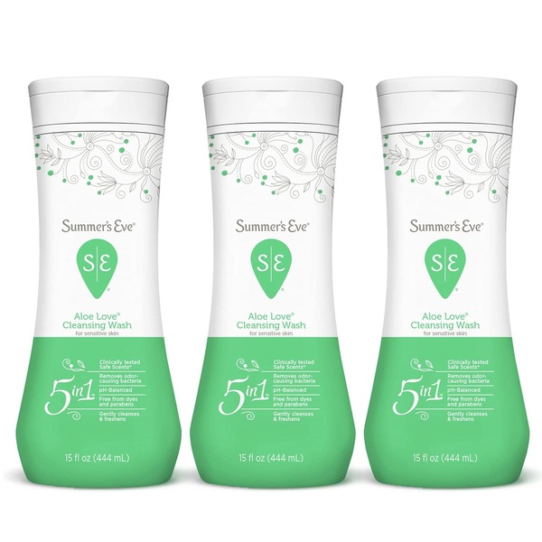 Summer's Eve Cleansing Wash, Aloe Love, 15 oz, 3 Pack