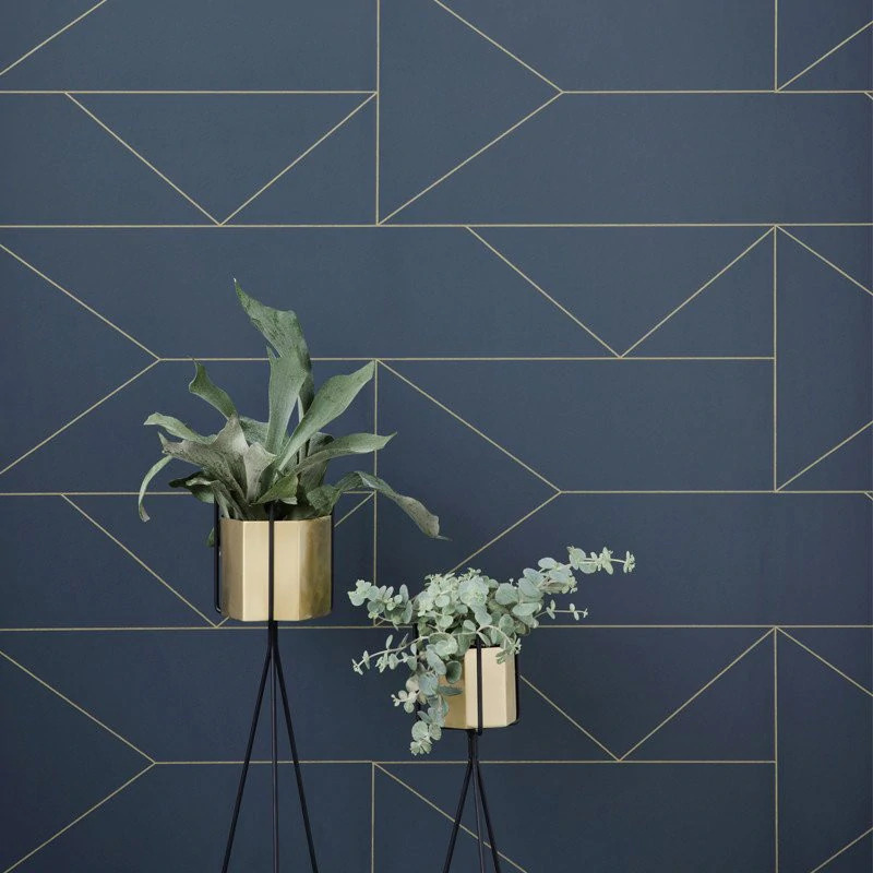 Burke Decor Review 6 Burke Decor Lines Wallpaper in Dark Blue Review