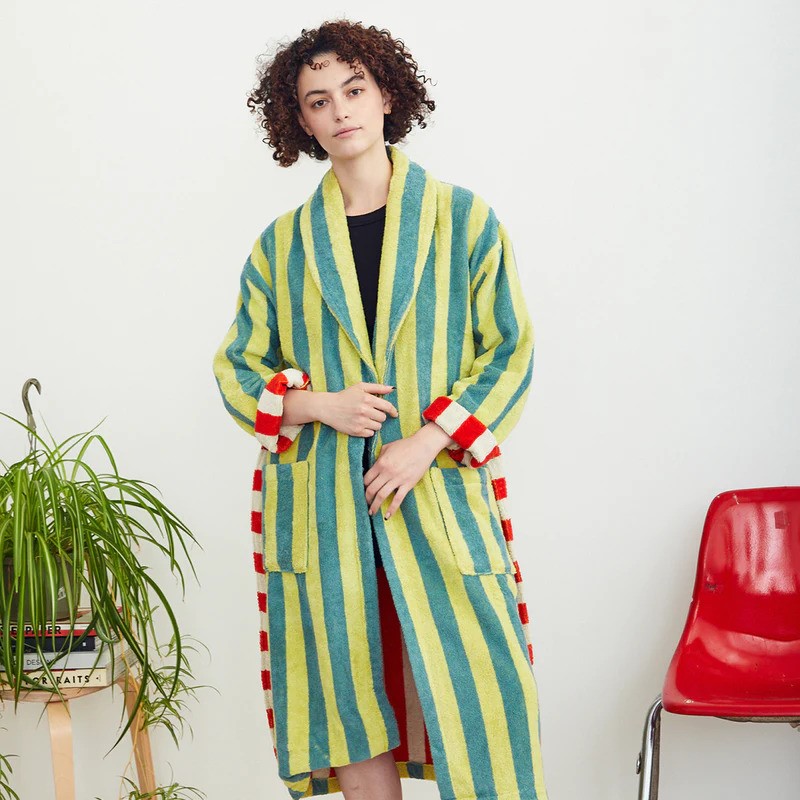 Dusen Dusen Bathrobe Lime Stripe Review