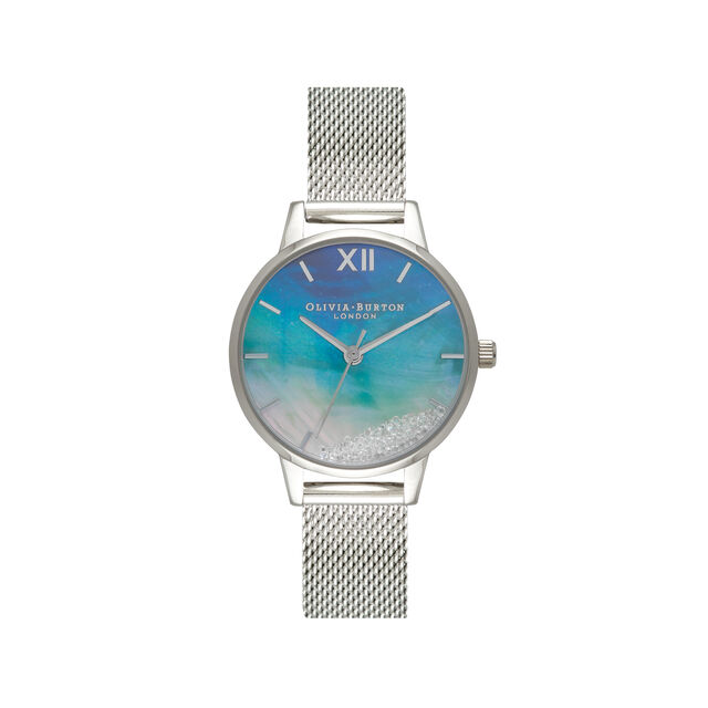 Olivia Burton Watches Review 4 Olivia Burton Watches Wishing Waves Midi Dial Blue & Silver Mesh Watch Review
