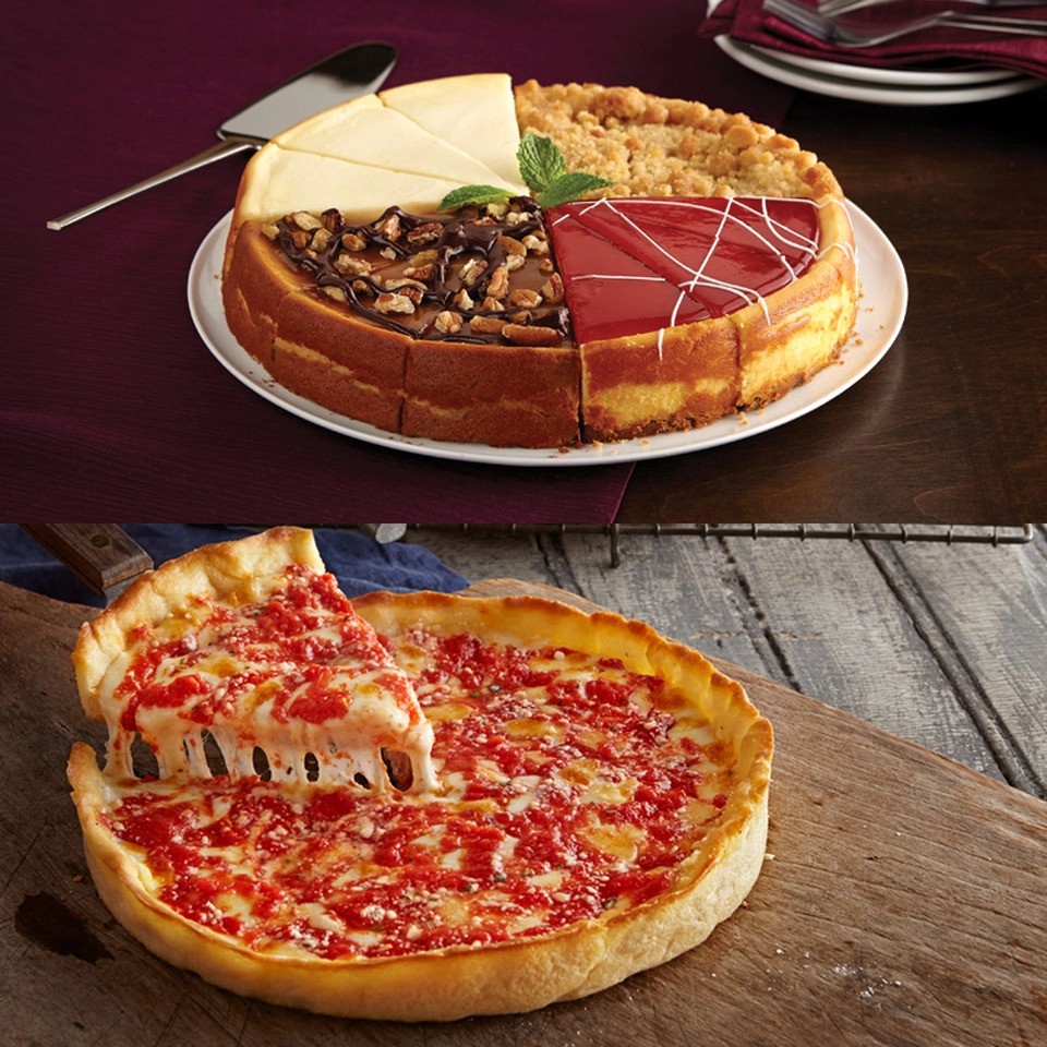 Tastes of Chicago 1 Eli's Sampler Cheesecake & 1 Lou's Pizza Review
